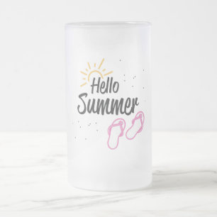 Taza De Cristal Esmerilado Saludo