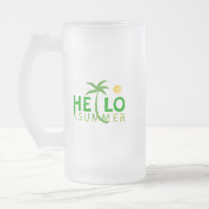 Taza De Cristal Esmerilado Saludo