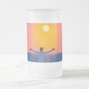 Taza De Cristal Esmerilado Saludo al sol