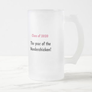 Taza De Cristal Esmerilado Saludos a la clase de 2020