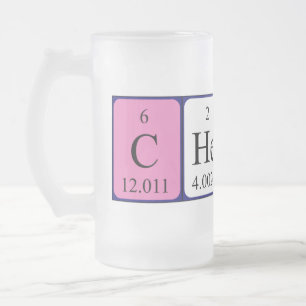 Taza De Cristal Esmerilado Saludos de la tabla periódica palabra mug