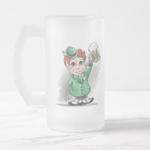 Taza De Cristal Esmerilado ¡Saludos irlandeses! Cerveza escarcha