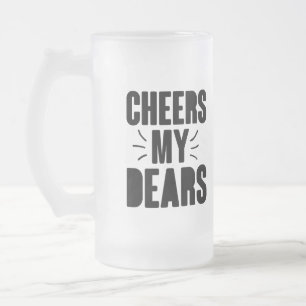 Taza De Cristal Esmerilado Saludos mi querido diseño de tipografía dibujado a
