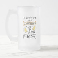 Saludos y cervezas a 40 años cumpleaños