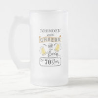 Saludos y cervezas a 70 años Cumpleaños