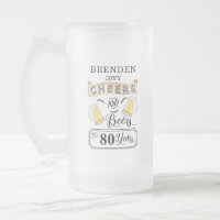 Saludos y cervezas a 80 años Cumpleaños