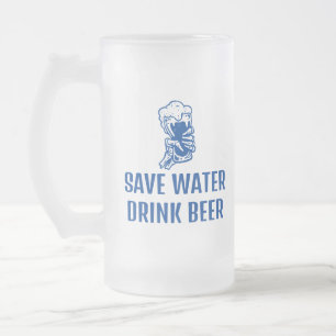 Taza De Cristal Esmerilado Salva Cerveza Bebida Agua, Cerveza Divertida Dicie