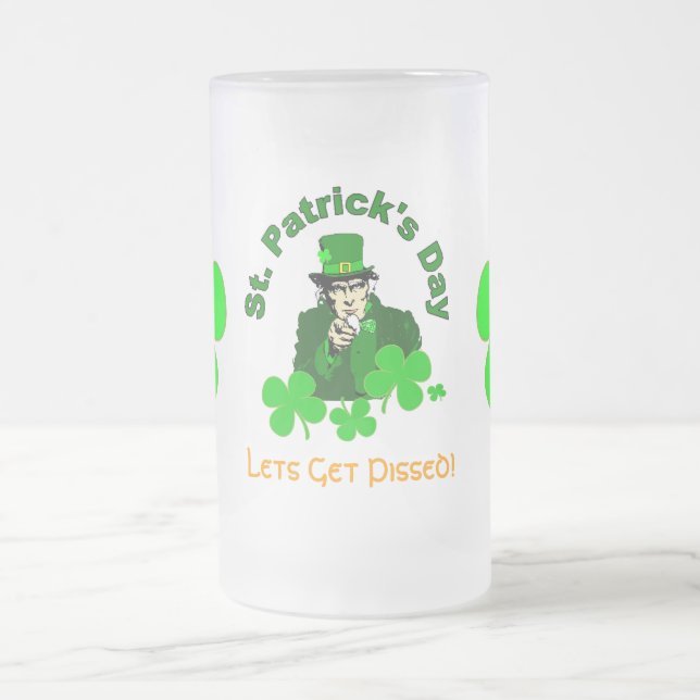 Taza De Cristal Esmerilado Sammy Beer Mug (Centro)