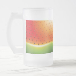 Taza De Cristal Esmerilado sandía con fondo de semilla