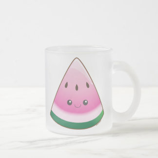 Taza De Cristal Esmerilado Sandía de Kawaii