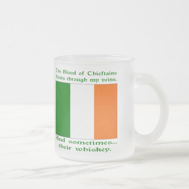 Taza De Cristal Esmerilado Sangre irlandesa y Whiskey (Derecha)