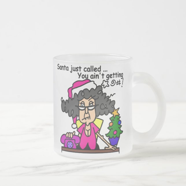 Taza De Cristal Esmerilado Santa Called (Derecha)