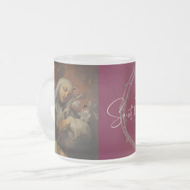 Taza De Cristal Esmerilado Santa Catalina de Siena, Santo Mug católico
