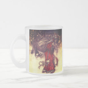 Taza De Cristal Esmerilado Santa Claus Arthur Rackham