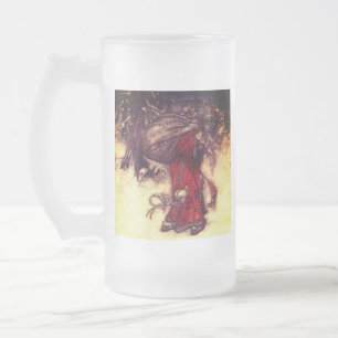 Taza De Cristal Esmerilado Santa Claus Arthur Rackham