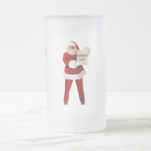 Taza De Cristal Esmerilado Santa Claus Beer Stein