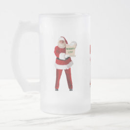 Taza De Cristal Esmerilado Santa Claus Beer Stein
