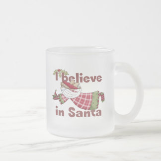 Taza De Cristal Esmerilado Santa Claus Flies