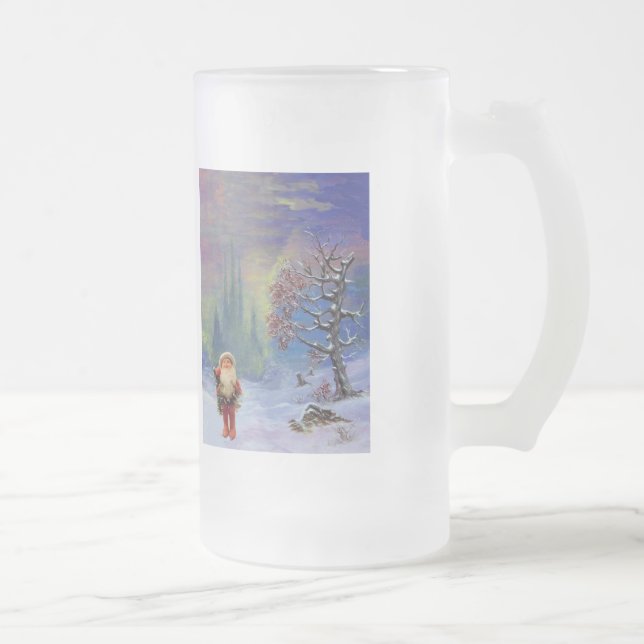 TAZA DE CRISTAL ESMERILADO SANTA DE LOS GNOMES (Derecha)