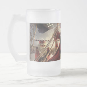 Taza De Cristal Esmerilado Santa Es Un Pirata
