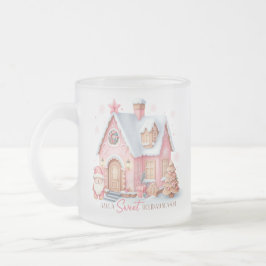 Taza De Cristal Esmerilado Santa está llegando Navidades Mug
