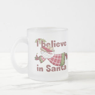 Taza De Cristal Esmerilado Santa Flies