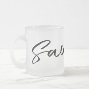 Taza De Cristal Esmerilado Saudade Black