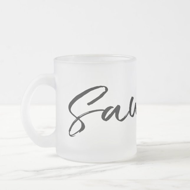 Taza De Cristal Esmerilado Saudade Black (Izquierda)