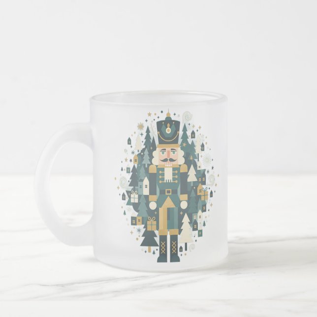 Taza De Cristal Esmerilado Scandinavian Christmas Nutcracker (Izquierda)