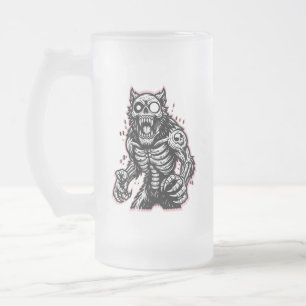 Taza De Cristal Esmerilado Scary Halloween Zombie Werewolf