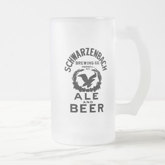 Taza De Cristal Esmerilado Schwarzenbach Brewing Co. Frosted Glass Mug (Derecha)