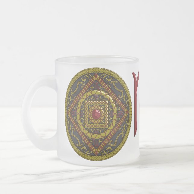 Taza De Cristal Esmerilado Scorpio Mandala Mug (Izquierda)