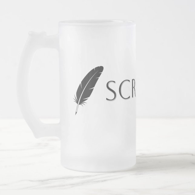 Taza De Cristal Esmerilado Scribe Vibes Author Writer Poet Literature (Izquierda)
