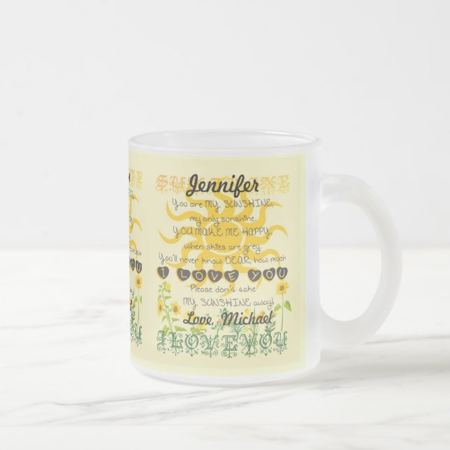 Taza De Cristal Esmerilado Se personaliza le mi sol (Derecha)