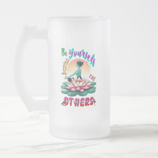 Taza De Cristal Esmerilado Sé Que Inspiras A Los Demás (Izquierda)