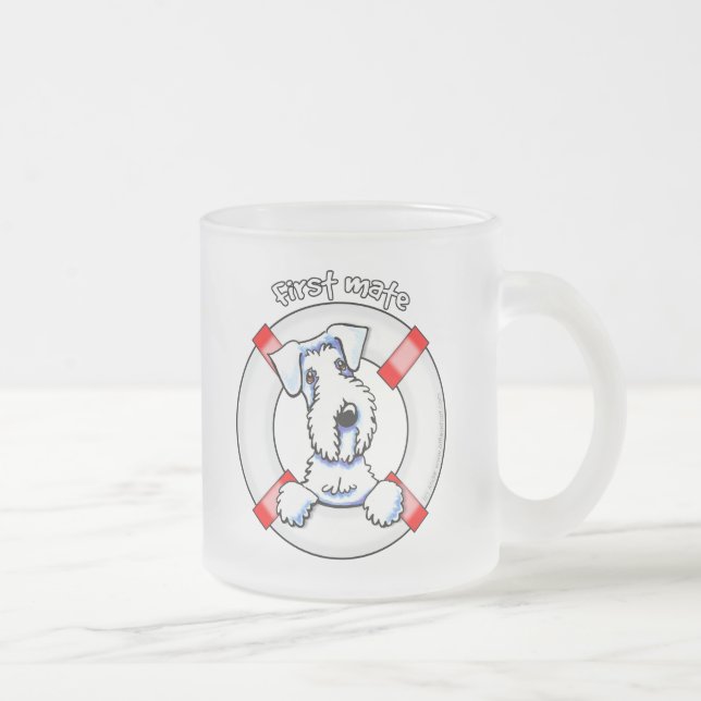 Taza De Cristal Esmerilado Sealyham Terrier First Mate (Derecha)