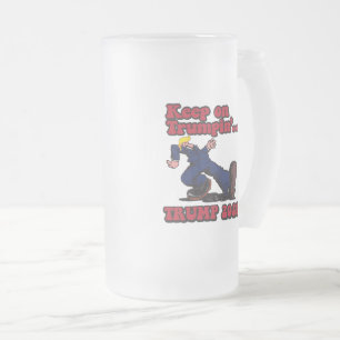 Taza De Cristal Esmerilado Seguir con Trumpin