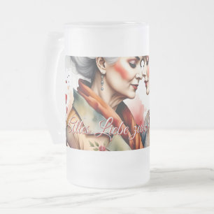 Taza De Cristal Esmerilado Seguridad y amor: ¡Feliz Día de la Madre!