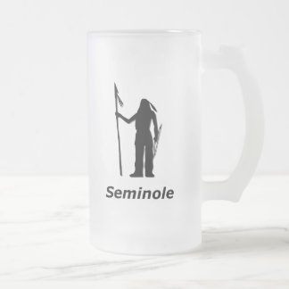 Taza De Cristal Esmerilado Seminole india