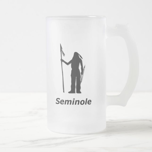 Taza De Cristal Esmerilado Seminole india (Derecha)