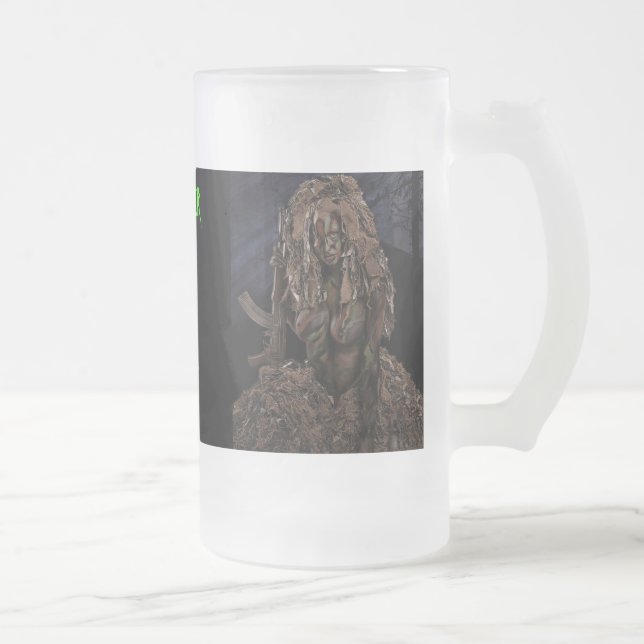 TAZA DE CRISTAL ESMERILADO SEMPER FI DEVIL DOG (Derecha)