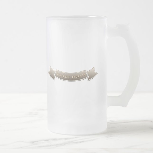 Taza De Cristal Esmerilado Semper Fidelis (Derecha)