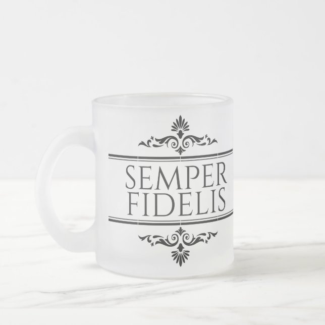 Taza De Cristal Esmerilado Semper Fidelis (Izquierda)