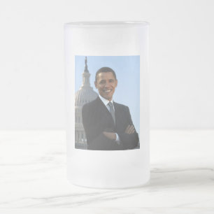 Taza De Cristal Esmerilado Senador de Estados Unidos, 44º presidente norteame