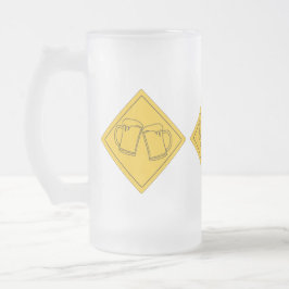 Taza De Cristal Esmerilado Señal para amantes de la cerveza