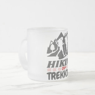 Taza De Cristal Esmerilado Senderismo o senderismo