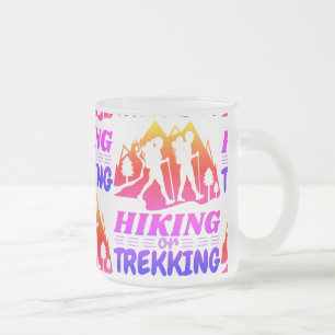 Taza De Cristal Esmerilado Senderismo o senderismo
