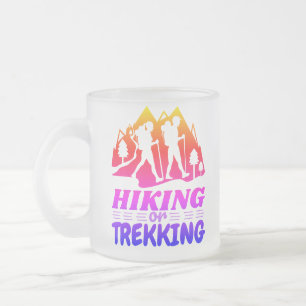 Taza De Cristal Esmerilado Senderismo o senderismo