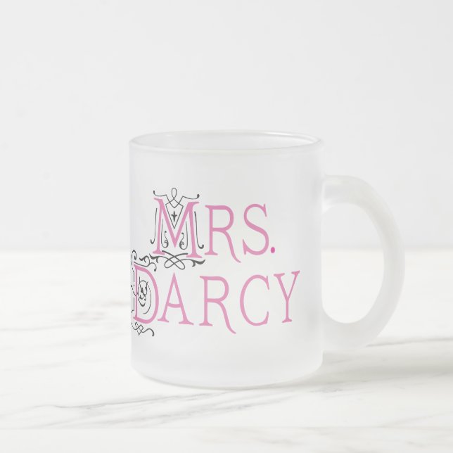 Taza De Cristal Esmerilado Señora Darcy Gift de Jane Austen (Derecha)