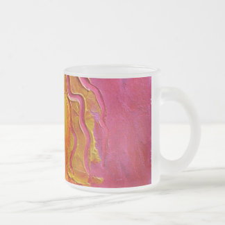 Taza De Cristal Esmerilado Señora en rojo